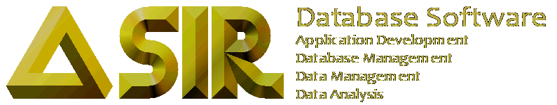 SIR Database Software
Application Development Software
Database Maintenance System
Data Management
Data Analysis